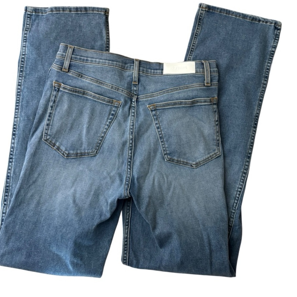 Re/Done Light Blue faded 90 loose fitted Straight Leg redone lux Jeans NEW Sz 27 - Picture 5 of 14